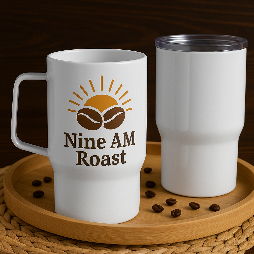 Travel mug with a handle
